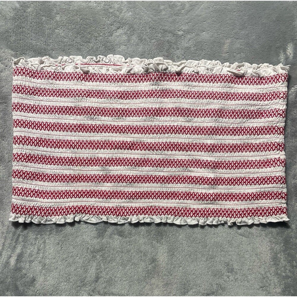 Forever 21 + Tube Top Women’s 3X Red & White Elastic Stitching